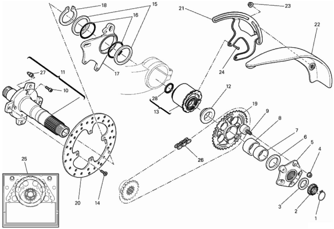 HUB, REAR WHEEL 
