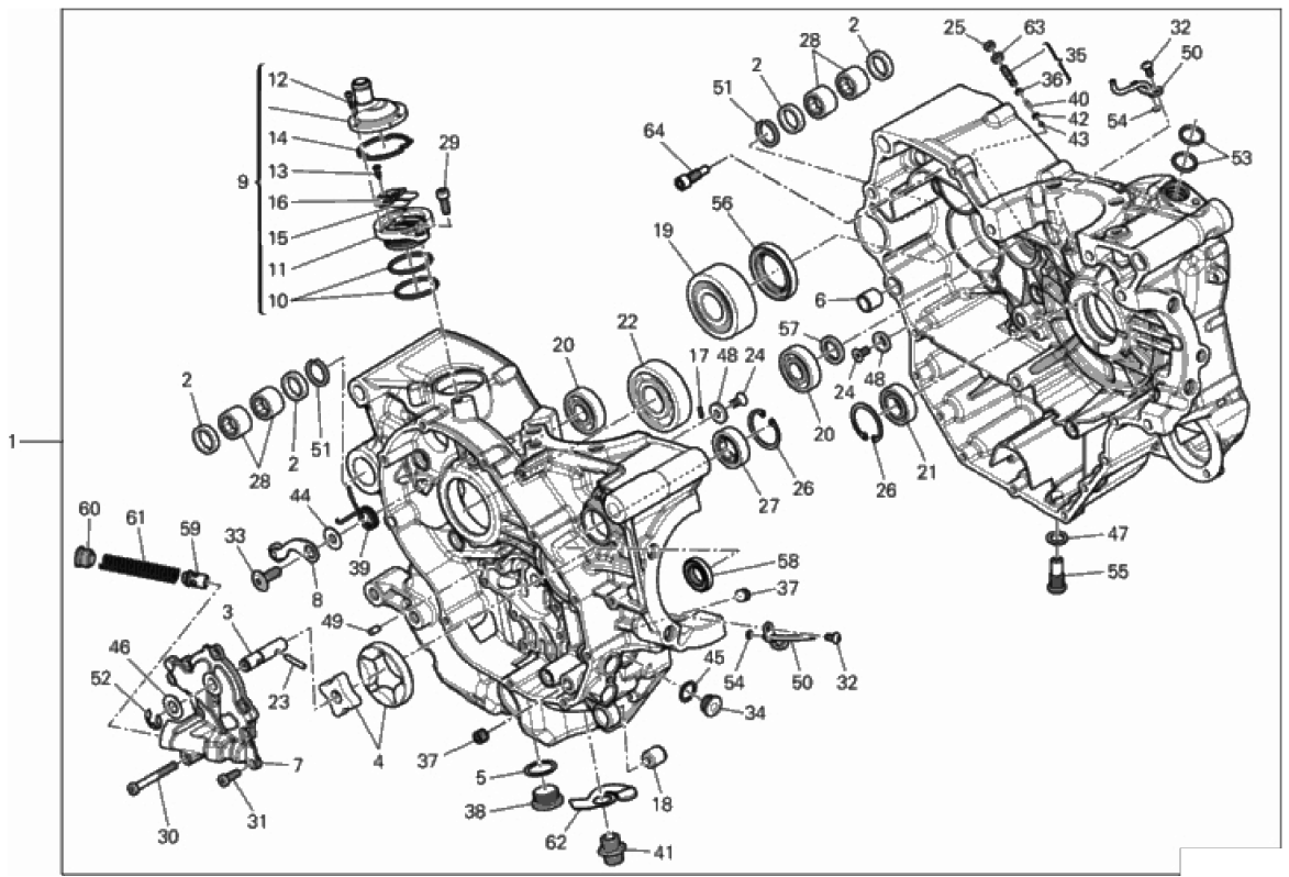 HALF-CRANKCASES PAIR 