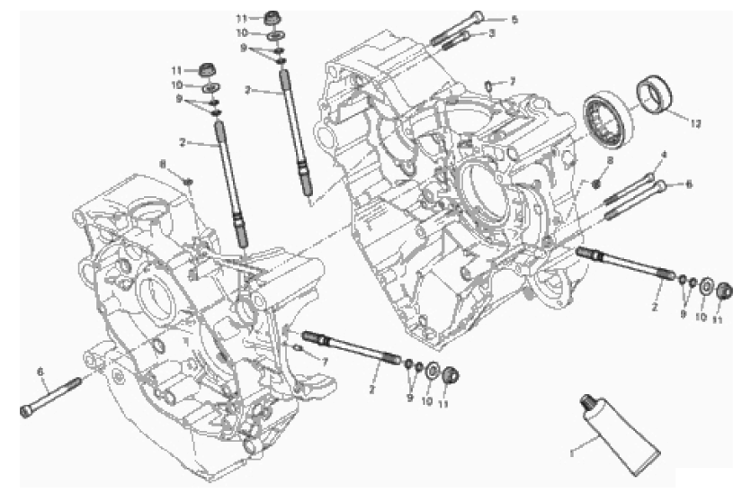 HALF-CRANKCASES PAIR 