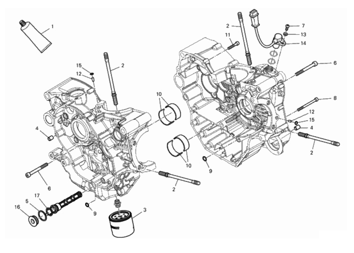 HALF-CRANKCASES PAIR 