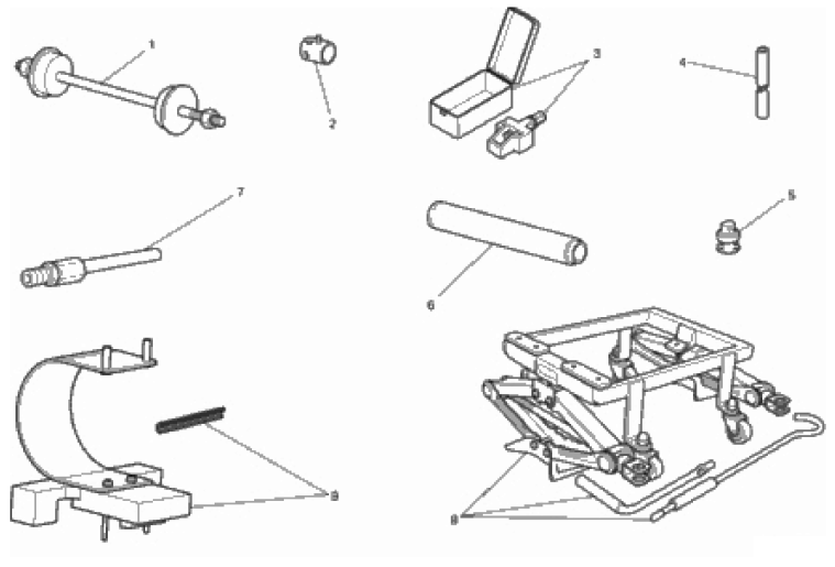 WORKSHOP SERVICE TOOLS, FRAME 